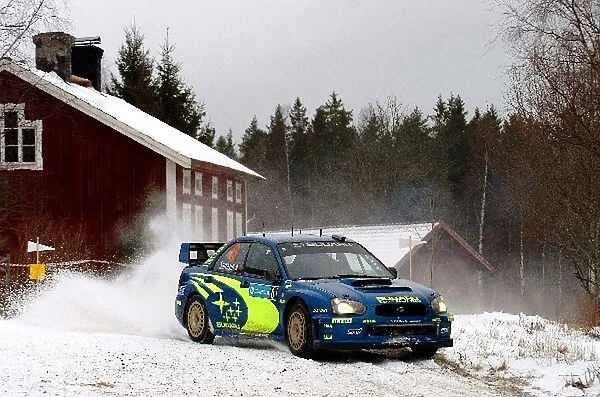 World Rally Championship: Stephane Sarrazin  /  Denis Giraudet Subaru Impreza WRC 2004