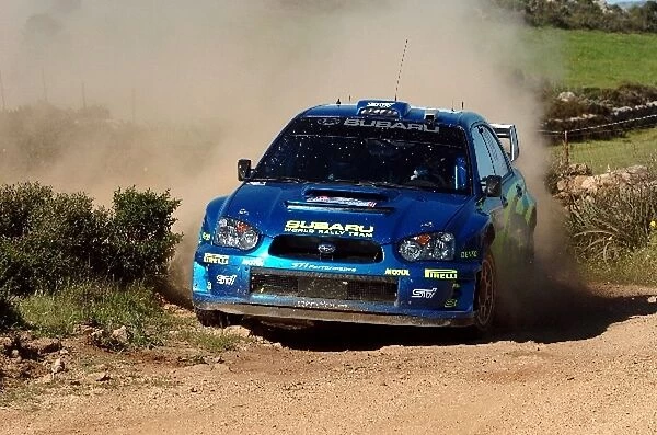 World Rally Championship: Stephane Sarrazin  /  Denis Giraudet Subaru Impreza WRC 2005