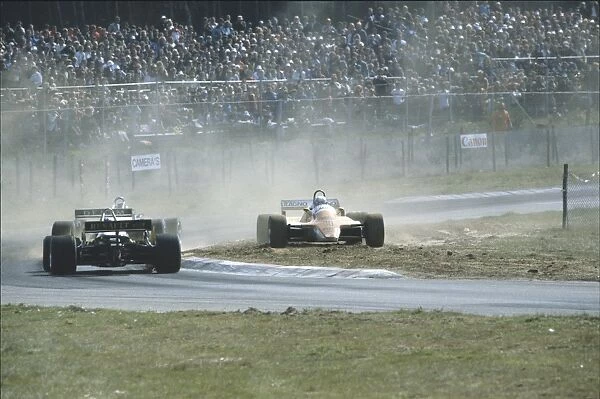 Zolder, Belgium. 7-9 May 1982: Mauro Baldi, retired, spin out of the race, action