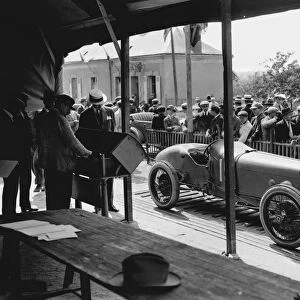 1921 French Grand Prix - Andre Boillot: Andre Boillot, 5th position, scrutineering, action