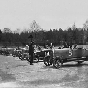 1922 JCC Brooklands - Junior Long Handicap Start: Junior Long Handicap start. Limit man A A Pollard no 15, E C Gordon England no 14, W L Harris