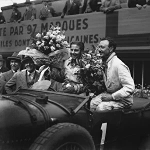 1929 Le Mans 24 hours - Podium: Woolf Barnato / Henry Tim Birkin, 1st position, podium portrait