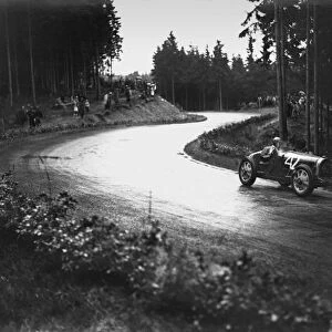 1931 German Grand Prix: Earl Howe, 11th position, action