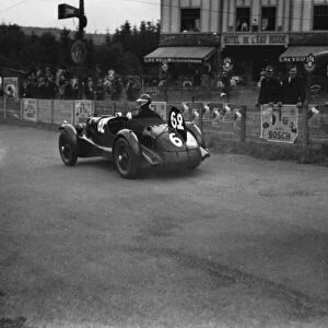 1936 Spa 24 hours. Spa-Francorchamps, Belgium. 11th - 12th July 1936. Jim Elwes / Alastair MacRobert (Aston Martin Speed Model), retired, action. World Copyright: LAT Photographic. Ref: RF35SPA24_53