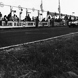 1955 Swedish Sports Car Grand Prix: Stirling Moss / Juan Manuel Fangio, 2nd position, action