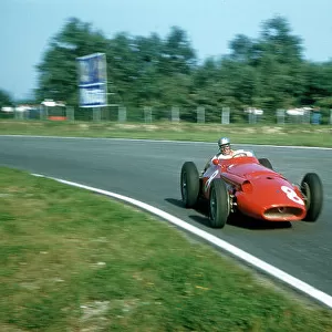 1957 Italian Grand Prix. Monza, Italy. 6-8 September 1957. Giorgio Scarlatti (Maserati 250F) 5th position. Ref-57 ITA 04. World copyright - LAT Photographic