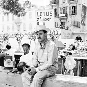 1958 Monaco Grand Prix - Graham Hill: Graham Hill, Lotus 12-Climax, retired, portrait