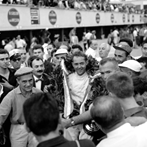 1960 Italian Grand Prix: Phil Hill 1st position with Richie Ginther 2nd position