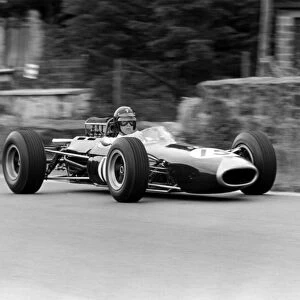 1965 Belgian Grand Prix - Dan Gurney: Dan Gurney, Brabham BT11, 10th position, action