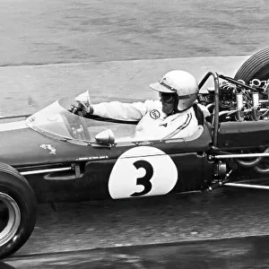 1966 German Grand Prix. Nurburgring, Germany. 7 August 1966. Jack Brabham, Brabham BT19-Repco, 1st position, action. World Copyright: LAT Photographic Ref: L66/533/25A