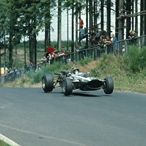 1967 German Grand Prix. Nurburgring, Germany. 4-6 August 1967. Pedro Rodriguez (Cooper T81 Maserati) 11th position. Ref-67 GER 09. World Copyright - LAT Photographic