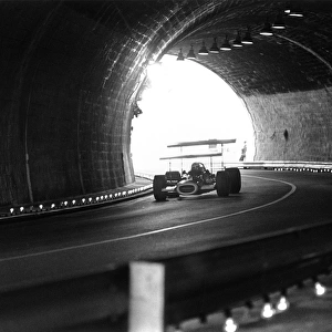 1969 Monaco Grand Prix: John Surtees, BRM P138, retired, action, in the tunnel