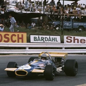 1970 South African Grand Prix: Jack Brabham, 1st position, action