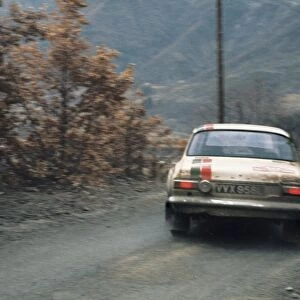 1973 World Rally Championship: Chris Sclater / John Davenport, 16th position, action