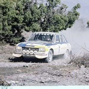 1975 World Rally Championship. Rallye du Maroc, Morocco. 24-28 June 1975. Hannu Mikkola/Jean Todt (Peugeot 504), 1st position. World Copyright: LAT Photographic Ref: 35mm transparency 75RALLY05