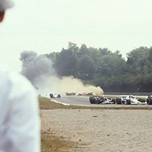 1978 Italian Grand Prix: The first lap multiple accident at the start which claimed the life of Ronnie Peterson