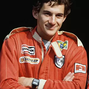 1982 EFDA Euroseries FF2000 Championship. Hockenheim, Germany. 7th - 8th August 1982. Rd 6. Ayrton Senna (Van Diemen- Nelson RF82), 1st position, portrait. World Copyright: LAT Photographic