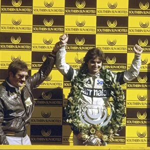 1983 South African Grand Prix: Nelson Piquet 3rd position, podium