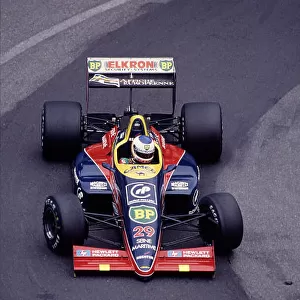 1988 Monaco Grand Prix. Monte Carlo, Monaco. 12-15 May 1988. Yannick Dalmas (Larrousse/Lola LC88 Ford) 7th position. Ref-88 MON 74. World Copyright - LAT Photographic
