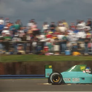 1991 British Grand Prix. Silverstone, England. 12-14 July 1991. Ivan Capelli (Leyton House CG911 Ilmor). He exited the race when he hooked the wrong gear and spun off. Ref-91 GB 22. World Copyright - LAT Photographic