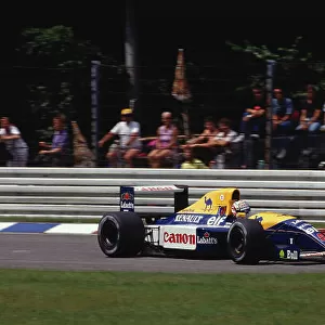 1991 German Grand Prix. Hockenheim, Germany. 26-28 July 1991. Nigel Mansell (Williams FW14 Renault) 1st position. Ref-91 GER 12. World Copyright - LAT Photographic