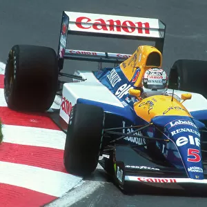 1992 Belgian Grand Prix. Spa-Francorchamps, Belgium. 28-30 August 1992. Nigel Mansell (Williams FW14B Renault) 2nd position. Ref-92 BEL 20. World Copyright - LAT Photographic