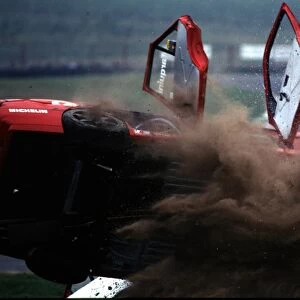 1994 Knockhill BTCC race: Gabriele Tarquini rolls. Picture 5 in a sequence of 6