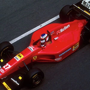 1994 Monaco Grand Prix. Monte Carlo, Monaco. 13-15 May 1994. Jean Alesi (Ferrari 412T1) 5th position. Ref-94 MON 39. World Copyright - LAT Photographic