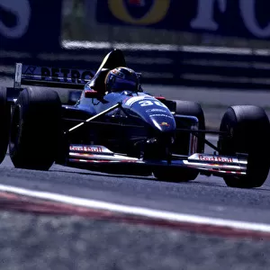 1995 PORTUGESE GP. Heinz-Harald Frentzen finishes 6th at Estoril. Photo: LAT