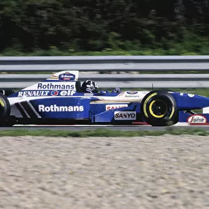 1995 Portuguese Grand Prix. Estoril, Portugal. 22-24 September 1995. Damon Hill (Williams FW17 Renault) 3rd position. Ref-95 POR 25. World Copyright - LAT Photographic