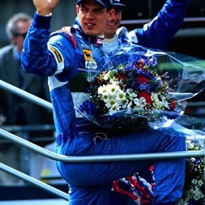 1997 BRITISH GP. ALEXANDER WURZ, 3RD IN BENETTON PHOTO: LAT