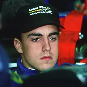 1999 Formula 1 Testing. Jerez, Spain. 13th - 17th December 1999. Fernando Alonso, Minardi M01, portrait. World - Gavin Lawrence/LAT Photographic. Ref: 35mm Colour Transparency