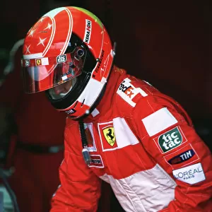 2000 French Grand Prix Magny Cours, France, June 30th - July 2nd Michael Schumacher-Portrait World LAT Photographic Format: 35mm transparency