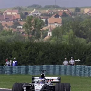 2000 Hungarian Grand Prix - SATURDAY QUALIFYING Mika Hakkinen, McLaren Mercedes Hungaroring, Hungary. 11th -13th August 2000 World Copyright LAT Photographic ref: 5. 5mb digital