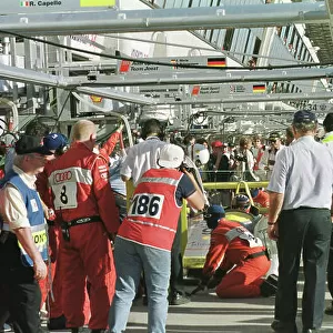 2000 Le Mans 24 Hours June, France. Audi Pitstop