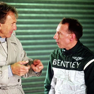 2001 Bentley LeMans Test Snetterton, England. 6th April 2001. Andy Wallace talks with derek Bell - portrait. World Copyright: Clive Rose/LAT Photographic
