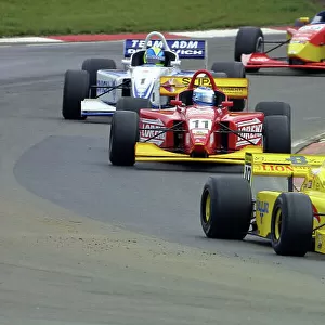 2001 European F3000 Championship Nurburgring, Germany. 16th September 2001. Felipe Massa (Draco Racing) leads Massimiliano Busnelli (Great Wall Racing) and Vitor Meira (ADM Motorsport)