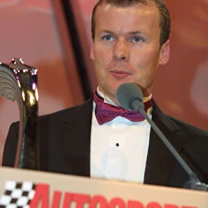 2002 Autosport Awards. Justin Dale. Grosvenor Hotel, London, England. 1st December 2002. World Copyright: Spinney / LAT Photographic. Ref. : Digital Image Only
