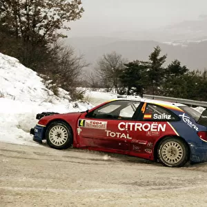 2004 FIA World Rally Champs. Round one, Monte Carlo Rally. 22nd-25th January 2004. Carlos Sainz, Citroen, Action