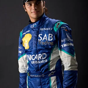 2005 GP2 Drivers Photo Shoot. Nelson Piquet Jr. (BR, Hitech Piquet Racing). Portrait