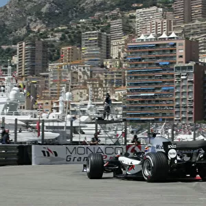 2005 Monaco Grand Prix - Thursday Practice Monte Carlo, Monaco. 19th May 2005 Juan Pablo Montoya, McLaren Mercedes MP4-20, action. World Copyright: Charles Coates/LAT Photographic ref
