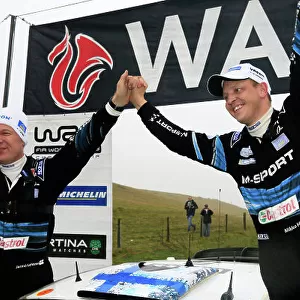 2014 World Rally Championship Wales Rally GB 13-16th November 2014 Mikko Hirvonen. Ford WRC. Podium Worldwide Copyright: McKlein/LAT