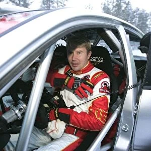 Arctic Rally: Mika Hakkinen Mitsubishi Lancer on the Shakedown Stage