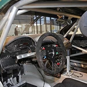 Aston Martin DBR9 Launch: The cockpit of the new Prodrive developed Aston Martin DBR9, which will contest the Le Mans 24 Hours in 2005