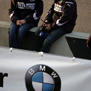 BMW Sauber F1. 07 First Run: Sebastian Vettel BMW Sauber F1 Test Driver and Timo Glock BMW Sauber Test Driver