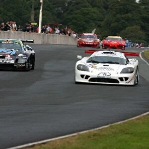 British GT Championship: Chris Maries / Mike Newton, Graham Nash Motorsport leads into the first corner, British GT Championship, Oulton Park, England