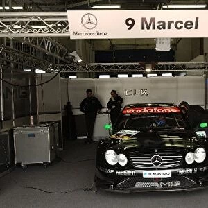 The car of Marcel Faessler (CHE), AMG-Mercedes, in the pitbox