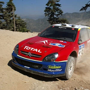 Carlos Saint in action in the Citroen Xsara WRC, Acropolis Rally 2003