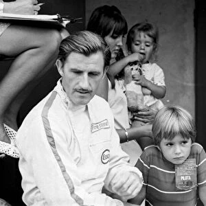 DAMON AND FATHER GRAHAM AT MONZA 67