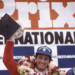 Detroit, Michigan, USA. 4-6 June 1982: John Watson 1st position on the podium